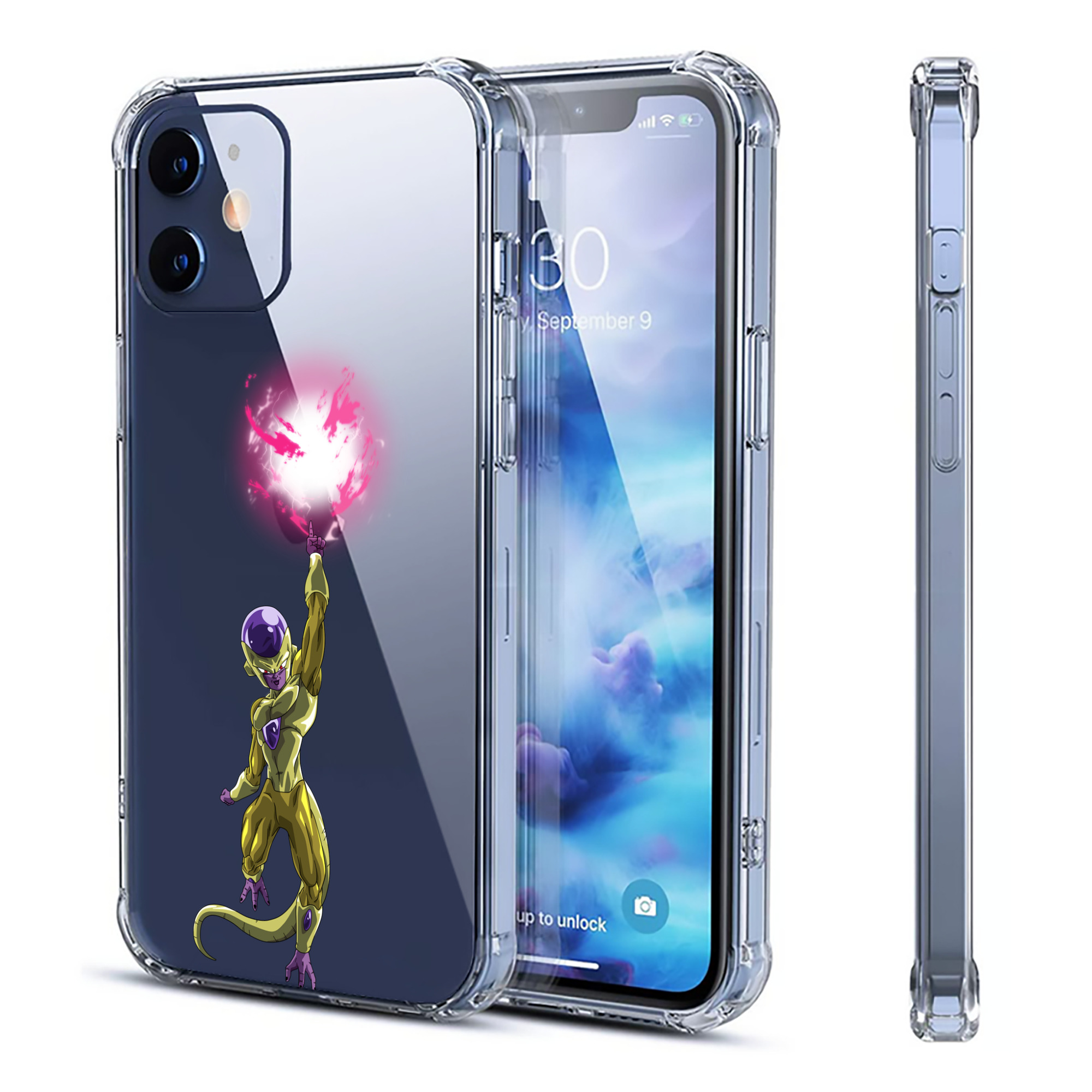 （画像用） ドラゴンボール フリーザ DRAGON BALL Frieza 【iPhone 12シリーズ対応】透明スマホケース（クリアソフトケース）
